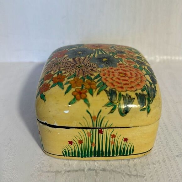 Vintage Trinket Box Container Made in Kashmir Ring Box - Picture 3 of 7